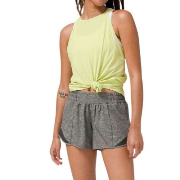 Lululemon Hotty Hot Low-Rise Short 4" *Heather Lux Multi Black - Picture 9 of 10